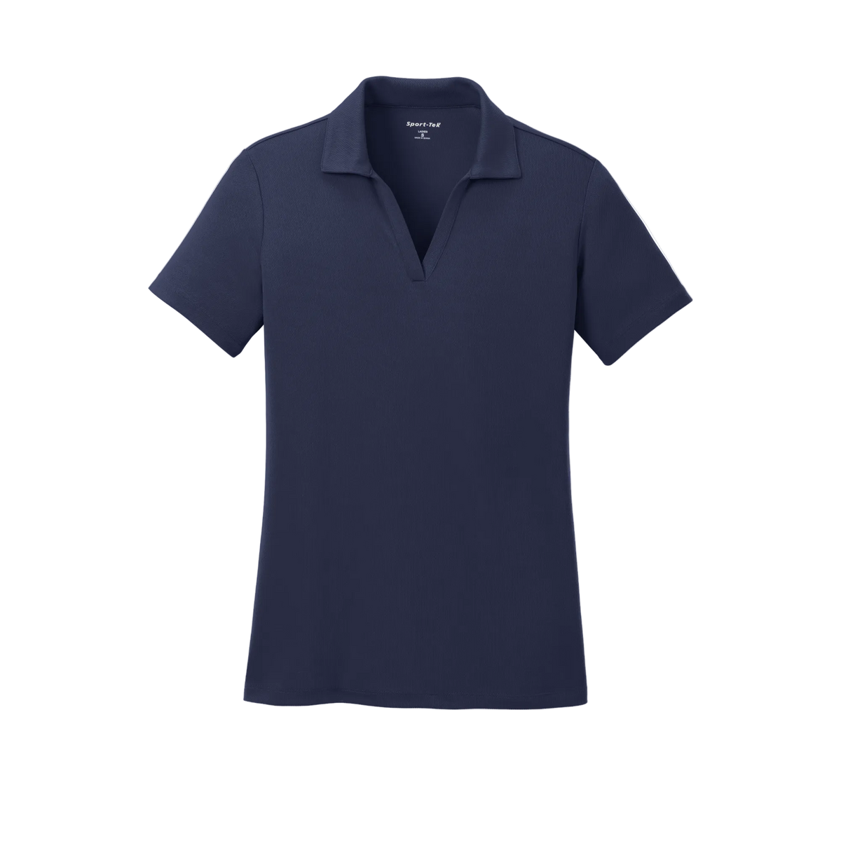Custom women's Sport-Tek PosiCharge RacerMesh polo in Navy, front view