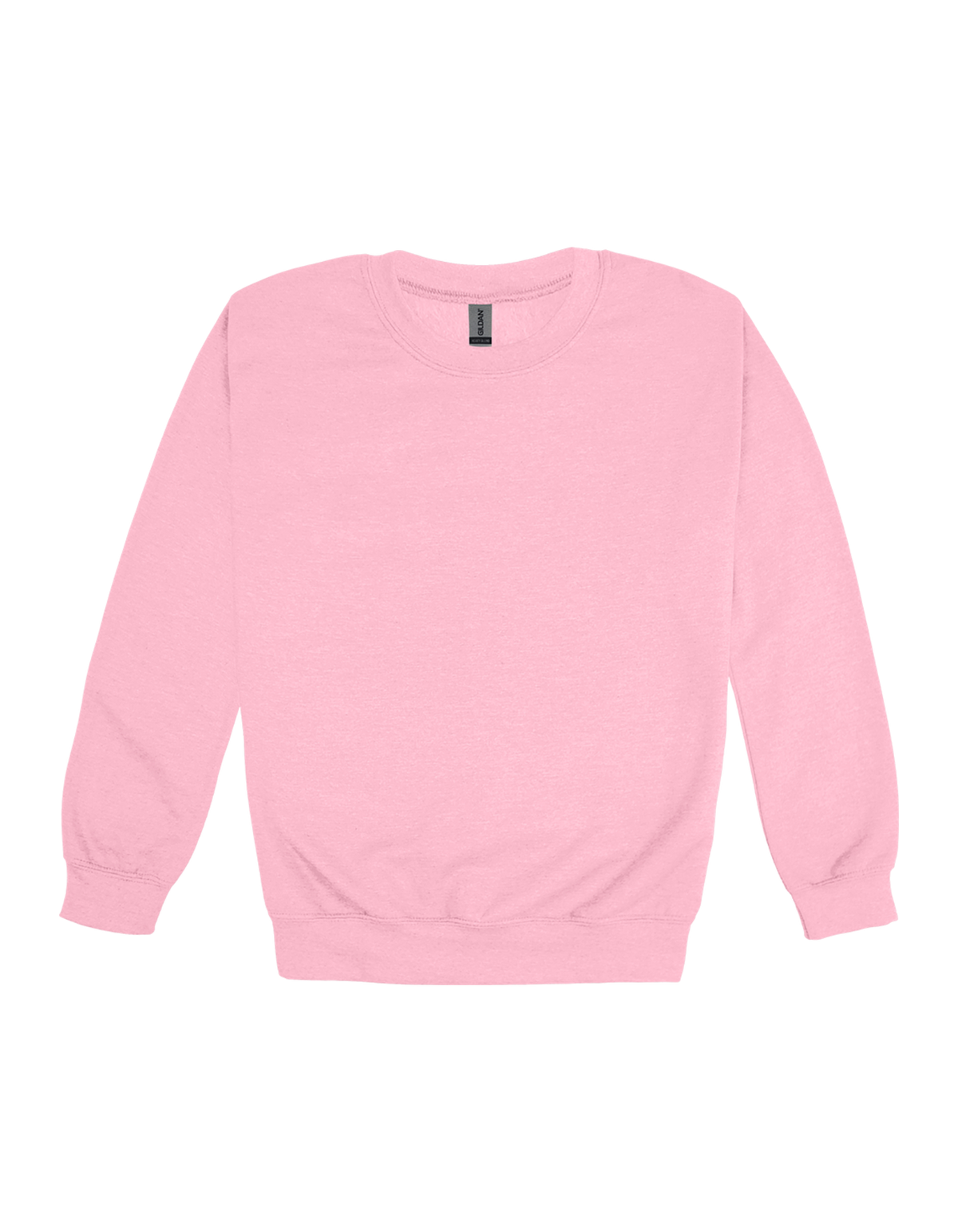 Custom adult Gildan crewneck sweatshirt in Light Pink