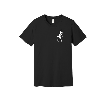 Adult BC3001 Black Dear Dance Mom artwork - front view.