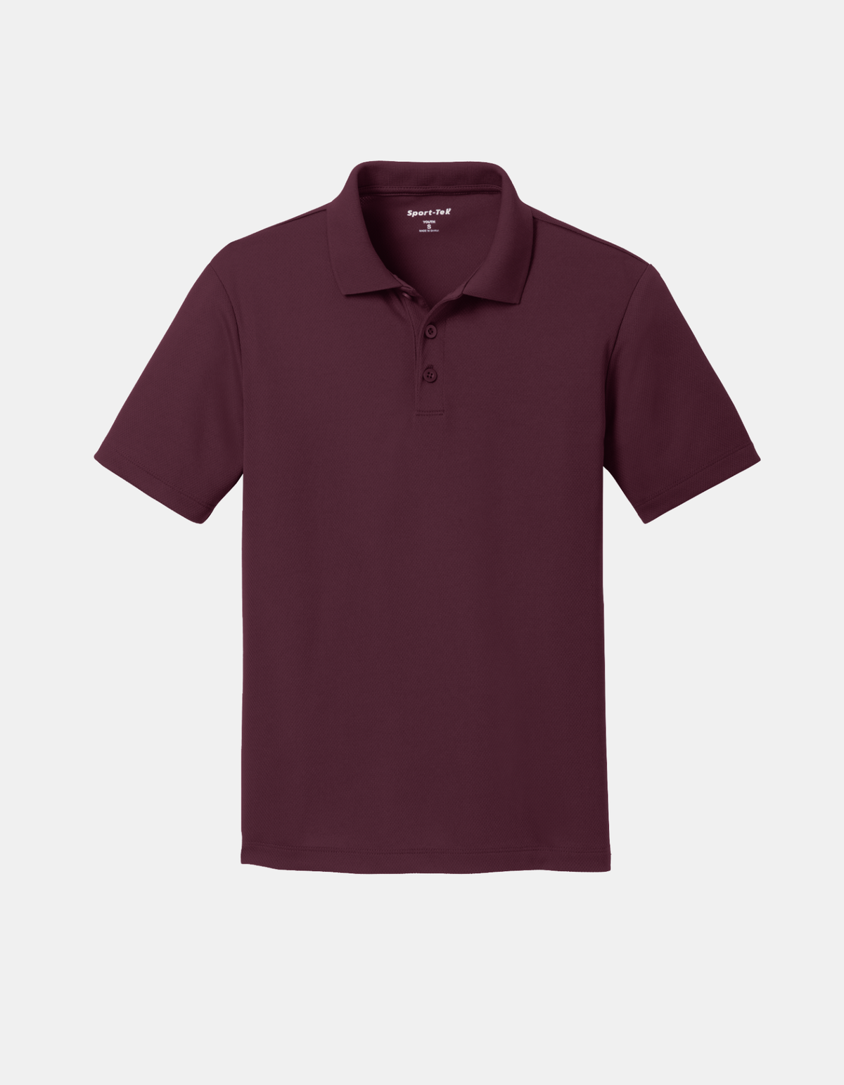 Custom Sport-Tek youth polo in Maroon