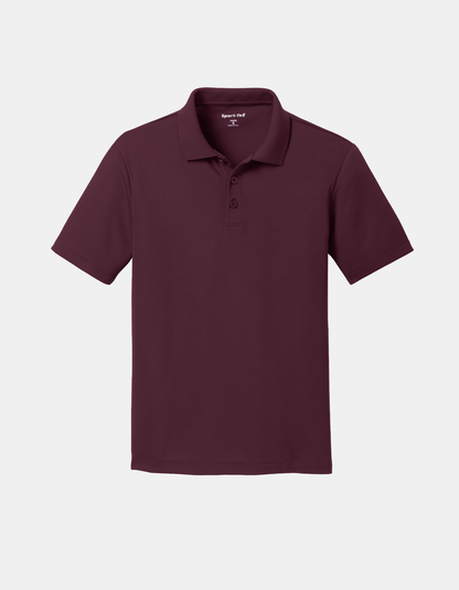 Custom Sport-Tek youth polo in Maroon