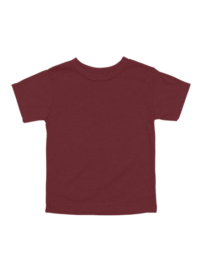 Custom toddler Bella + Canvas jersey T-shirt in Maroon