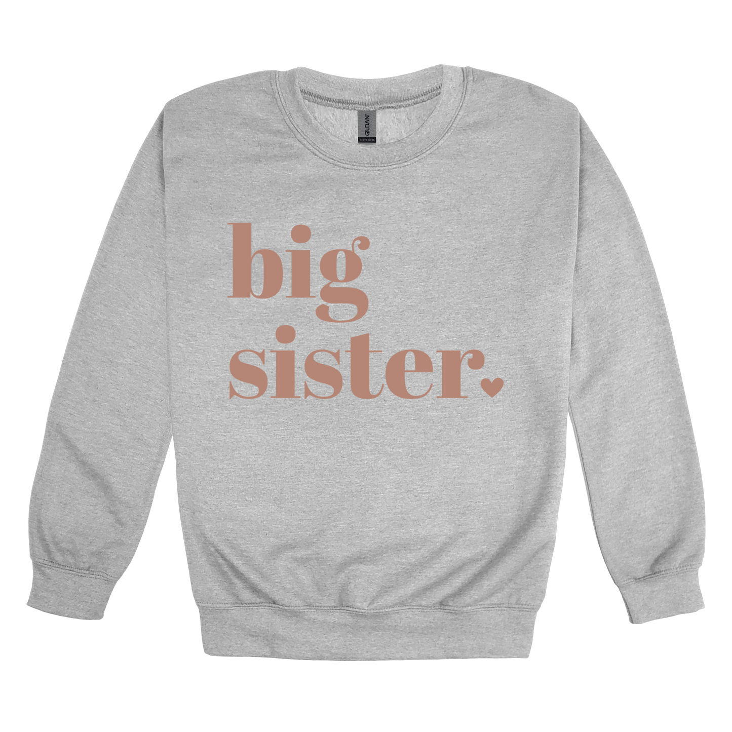 Big Sister Apparel — gray adult-crewneck front