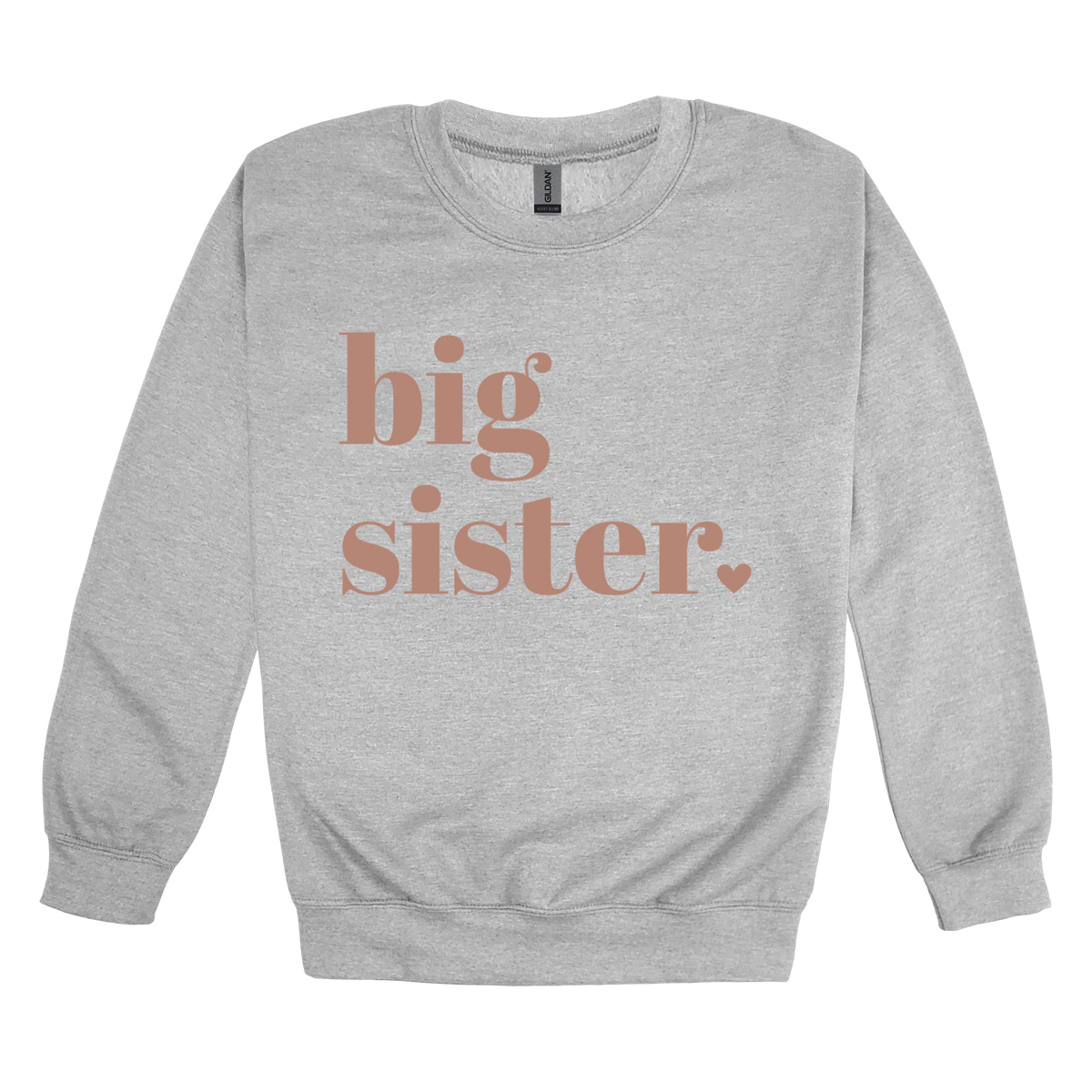 Big Sister Apparel — gray adult-crewneck front
