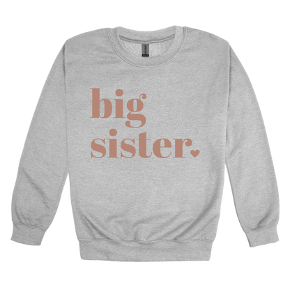 Big Sister Apparel — gray adult-crewneck front