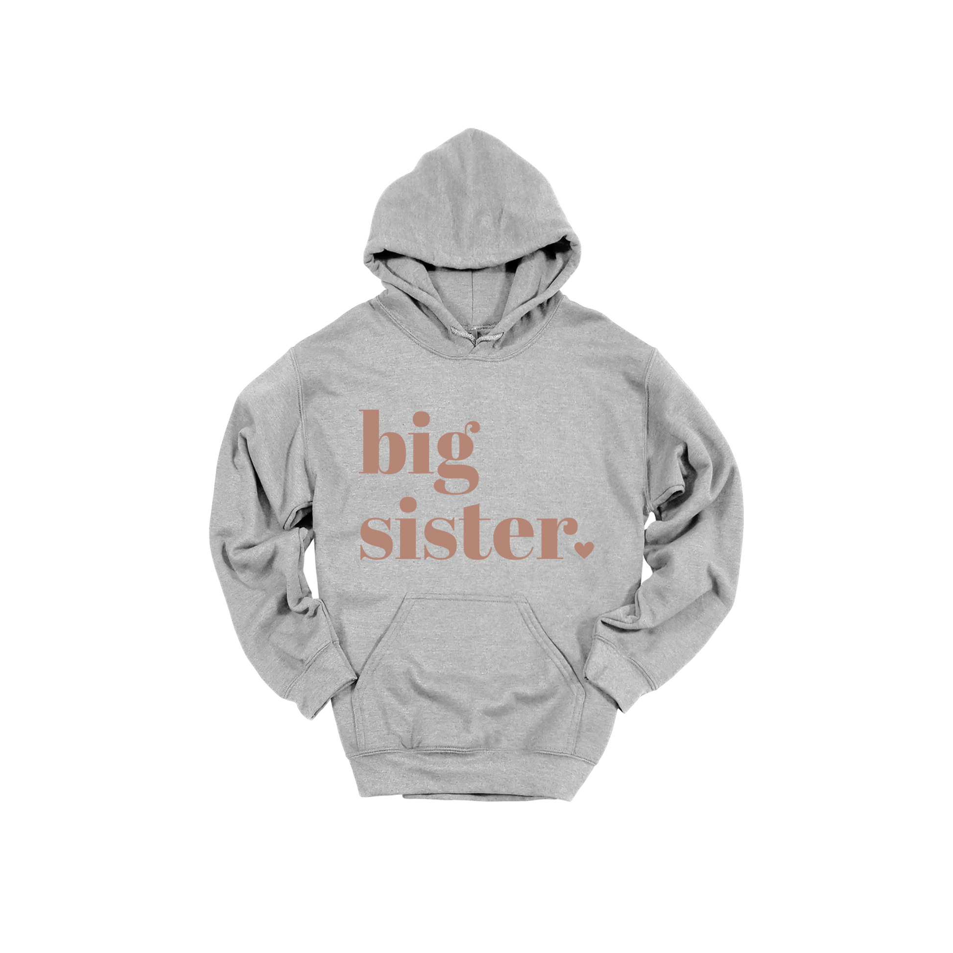 Big Sister Apparel — gray adult-hoodie front