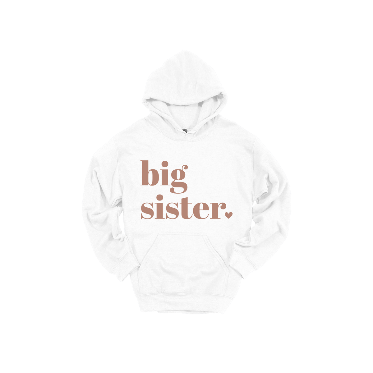 Big Sister Apparel — white adult-hoodie front