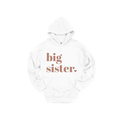 Big Sister Apparel — white adult-hoodie front