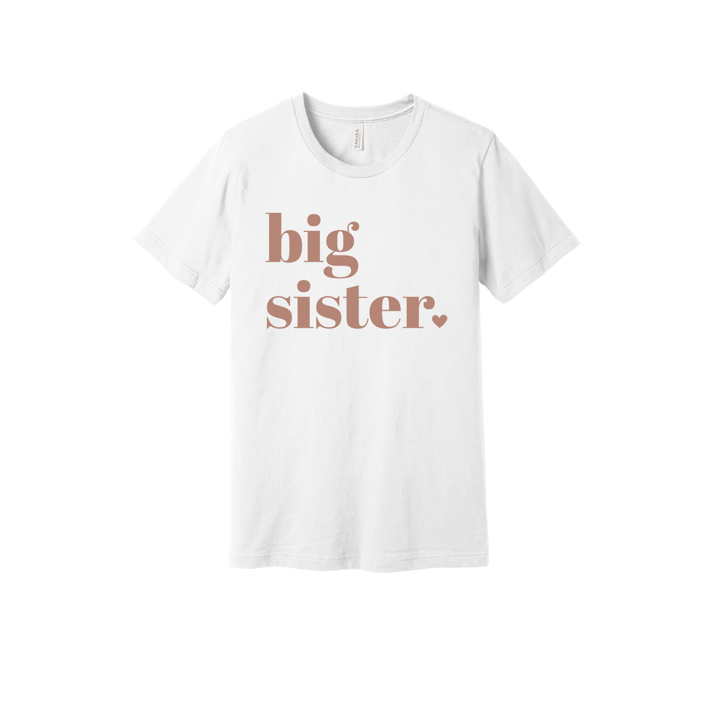 Big Sister Apparel — white adult-tee front