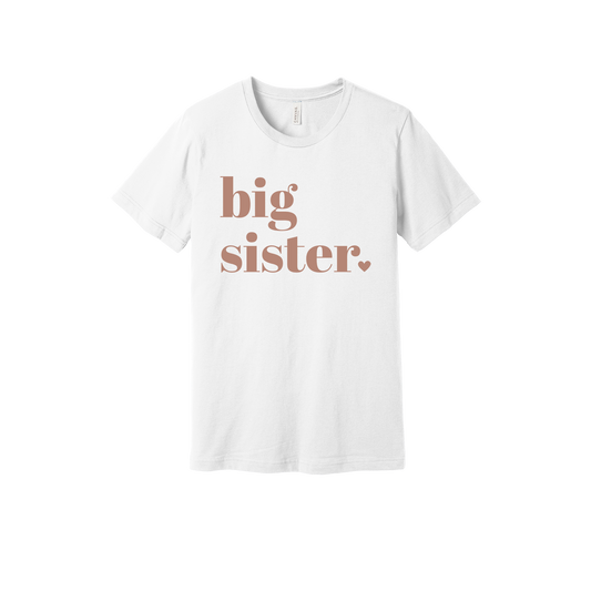 Big Sister Apparel — white adult-tee front