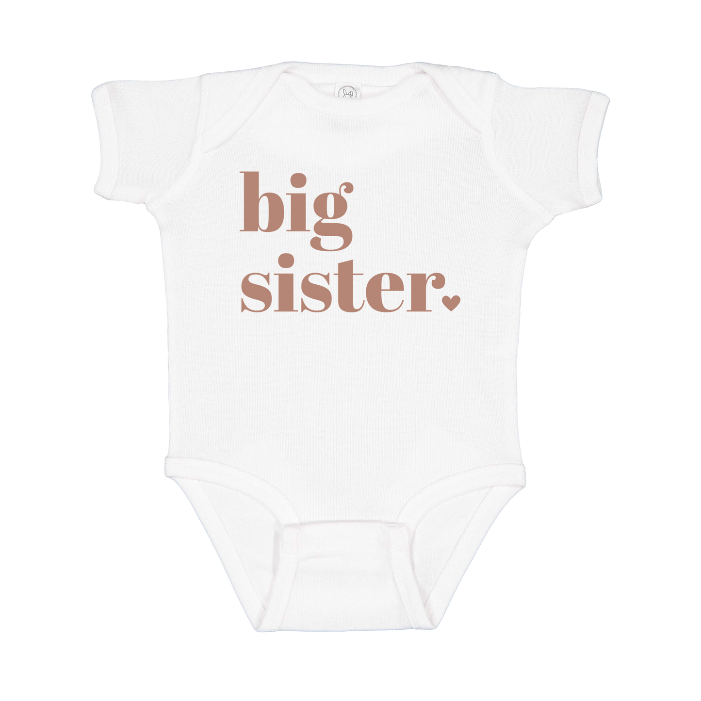 Big Sister Apparel — white infant-onesie front