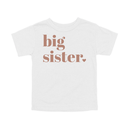 Big Sister Apparel — white toddler-tee front