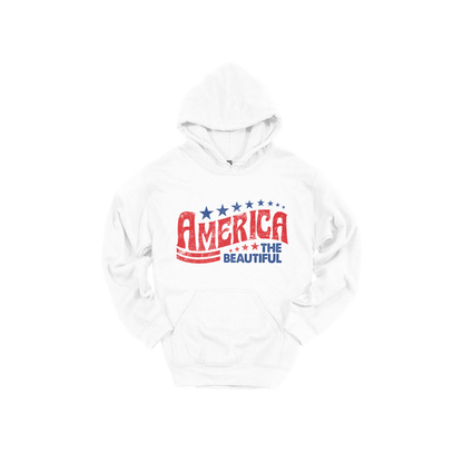 America the Beautiful Apparel — white adult-hoodie front