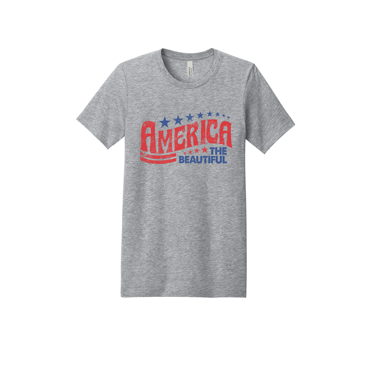America the Beautiful Apparel — gray adult-tee front