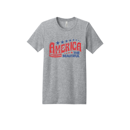 America the Beautiful Apparel — gray adult-tee front