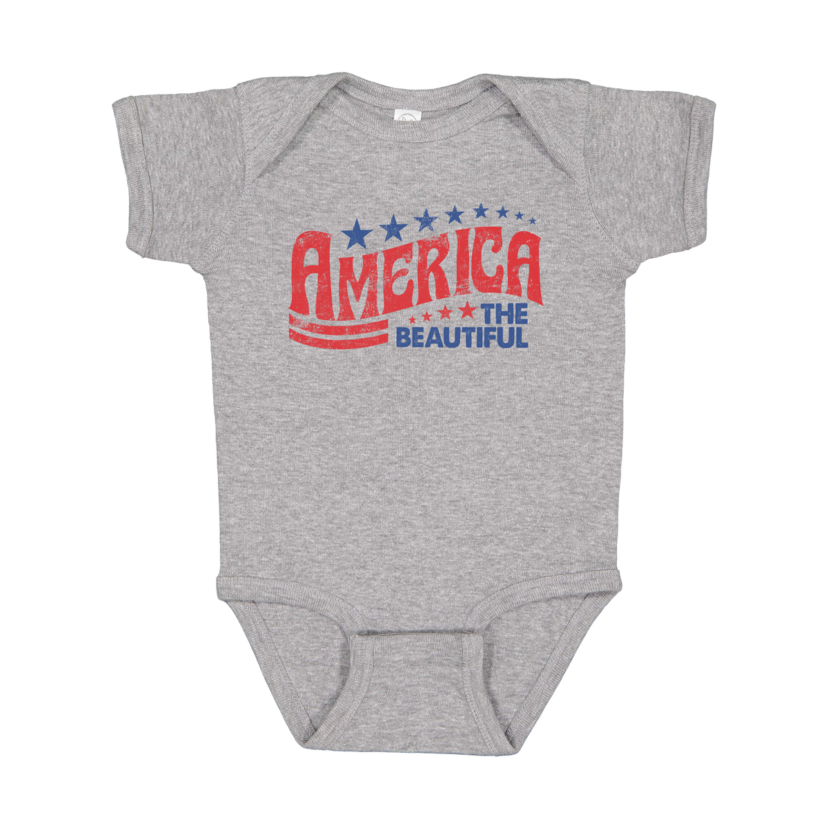 America the Beautiful Apparel — gray infant-onesie front
