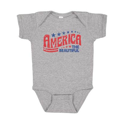 America the Beautiful Apparel — gray infant-onesie front