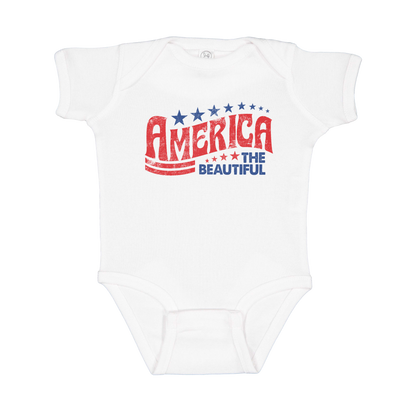 America the Beautiful Apparel — white infant-onesie front