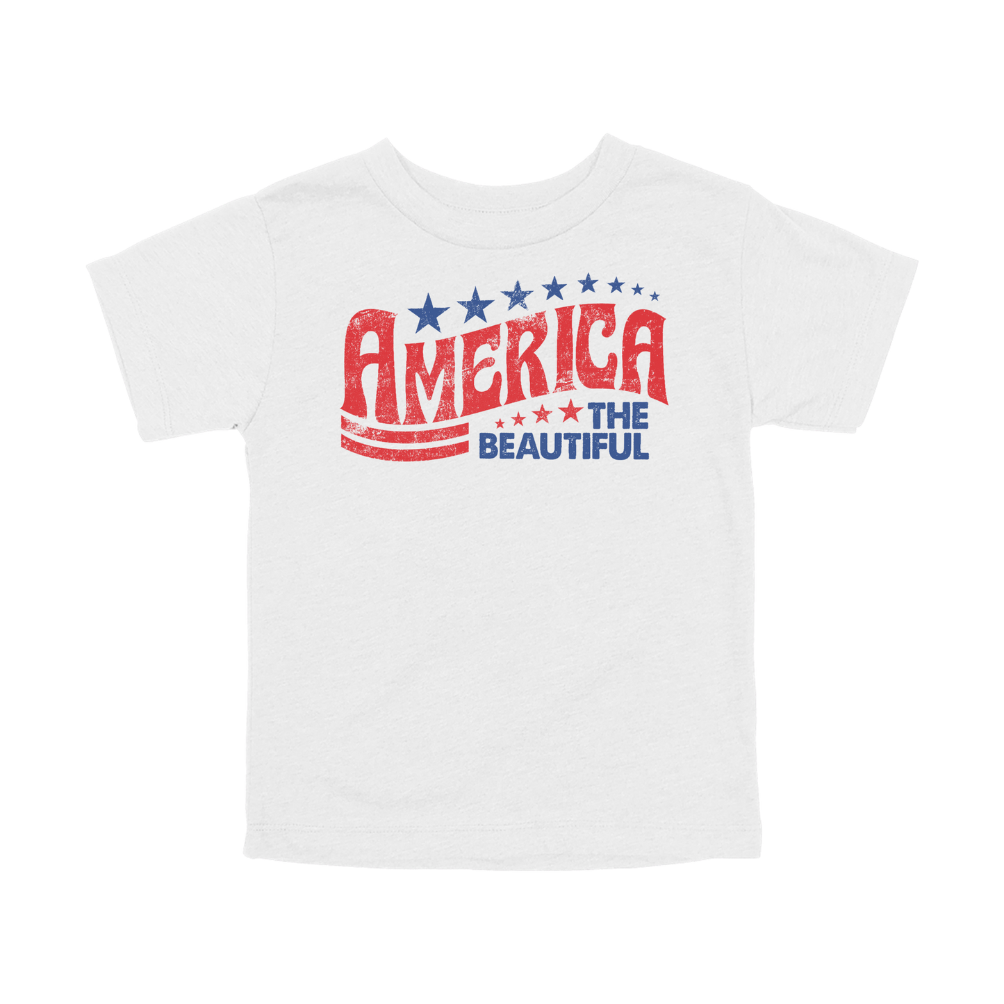 America the Beautiful Apparel — white toddler-tee front