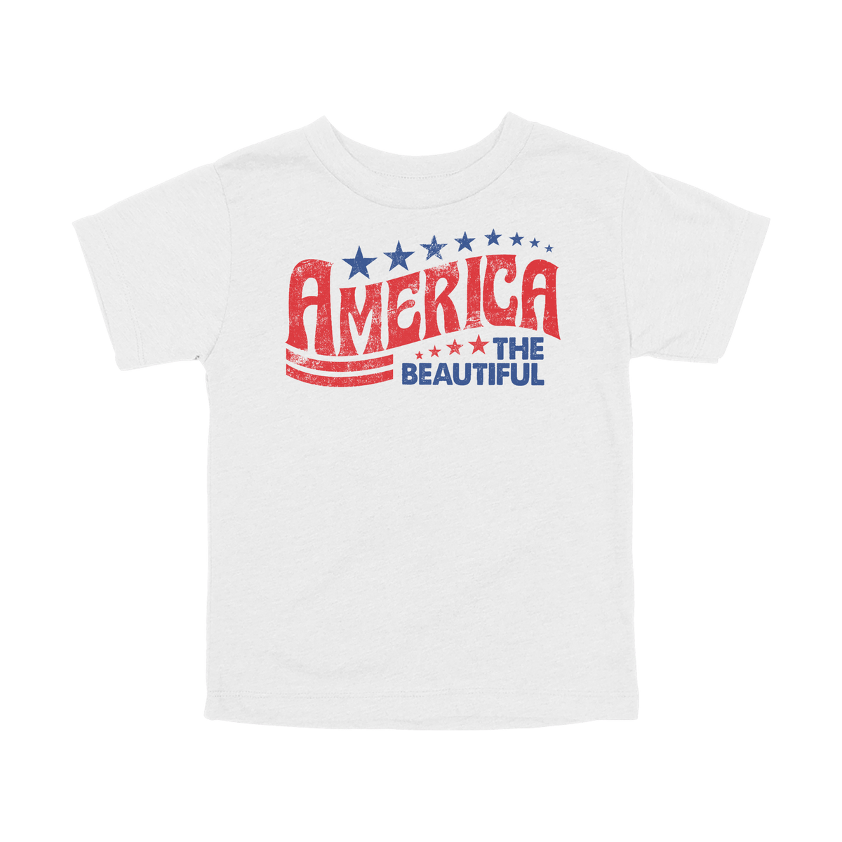 America the Beautiful Apparel — white toddler-tee front