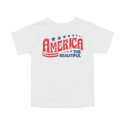 America the Beautiful Apparel — white toddler-tee front