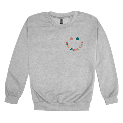 Cool Moms Club Apparel — gray adult-crewneck front