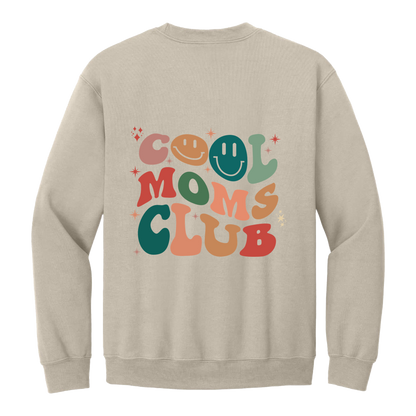 Cool Moms Club Apparel — tan adult-crewneck back