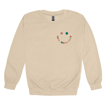 Cool Moms Club Apparel — tan adult-crewneck front