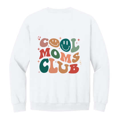 Cool Moms Club Apparel — white adult-crewneck back
