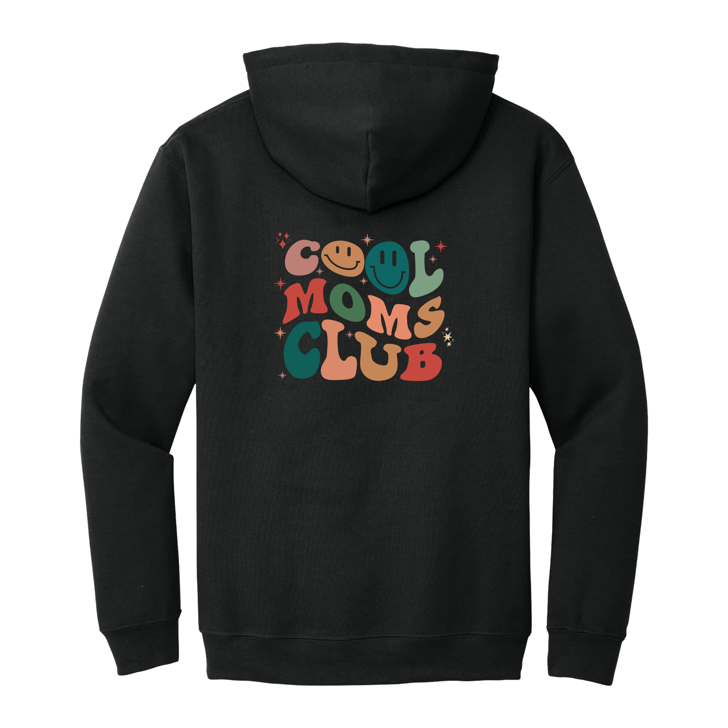 Cool Moms Club Apparel — black adult-hoodie back