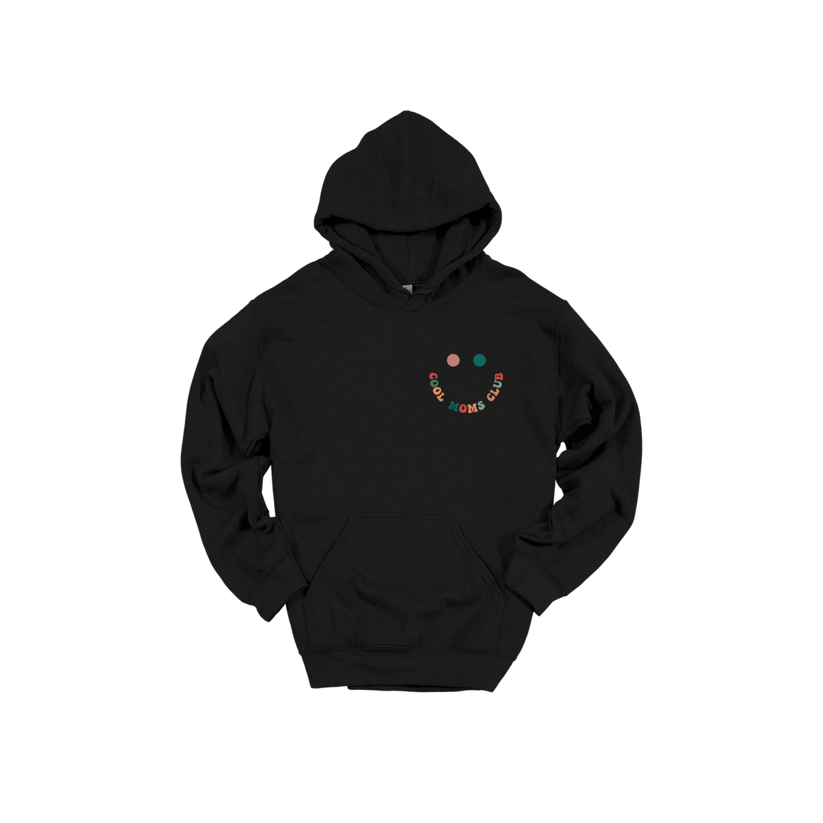 Cool Moms Club Apparel — black adult-hoodie front