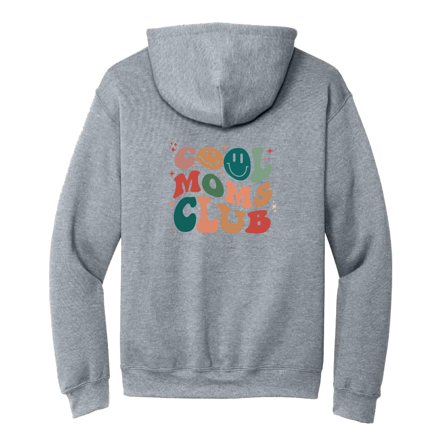 Cool Moms Club Apparel — gray adult-hoodie back