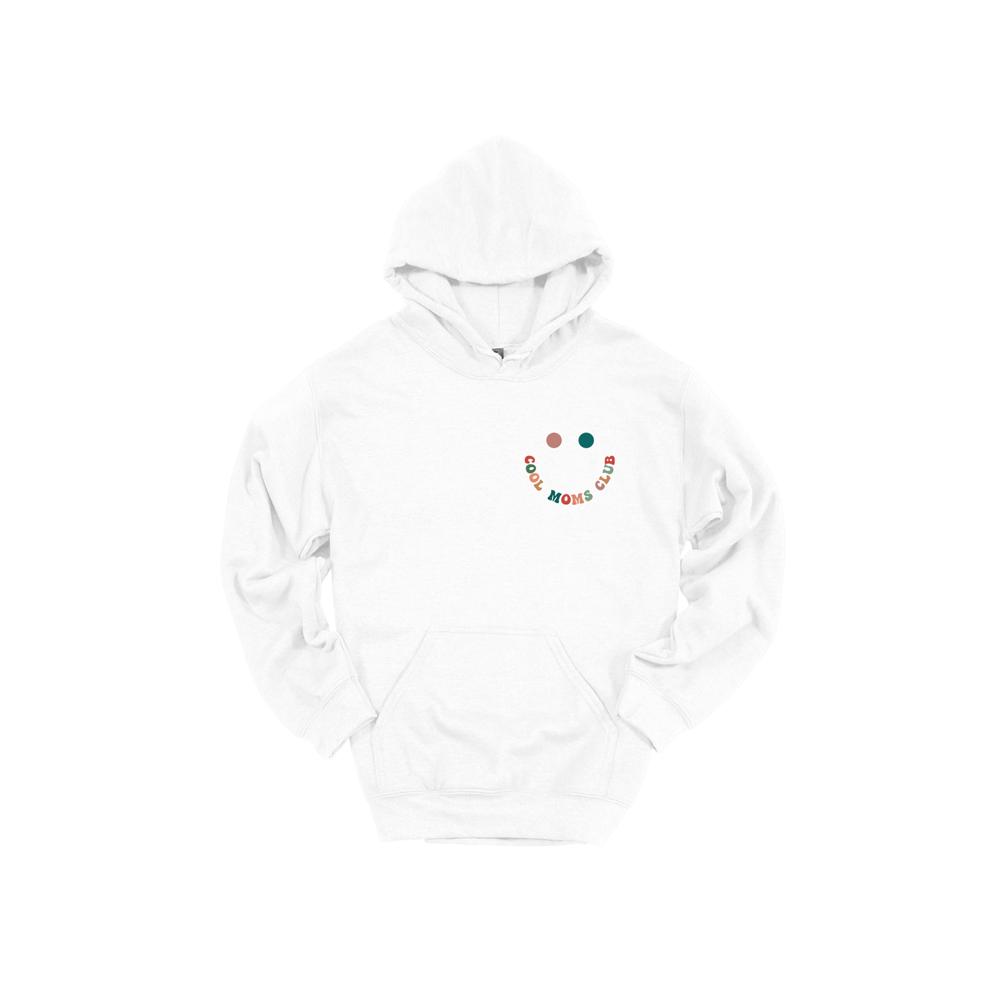 Cool Moms Club Apparel — white adult-hoodie front