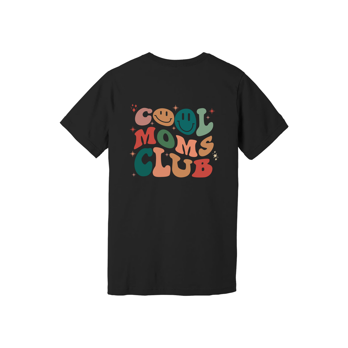 Cool Moms Club Apparel — black adult-tee back