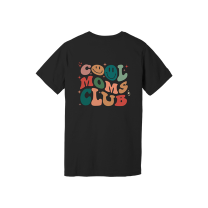 Cool Moms Club Apparel — black adult-tee back