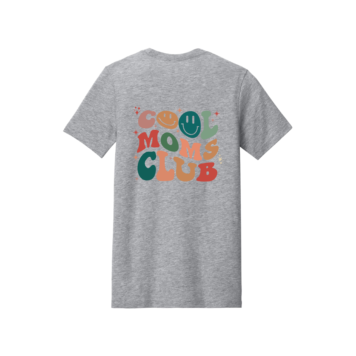 Cool Moms Club Apparel — gray adult-tee back