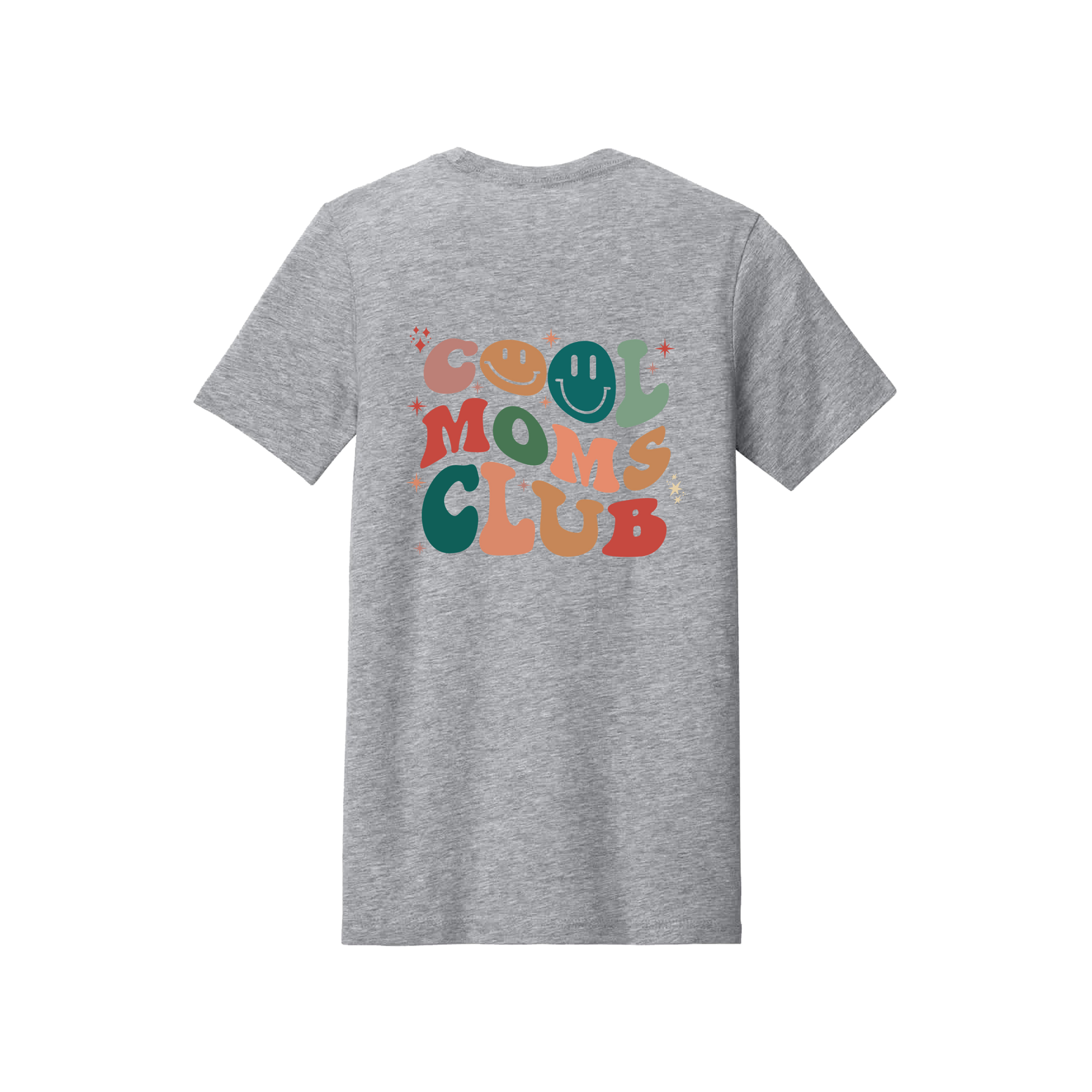Cool Moms Club Apparel — gray adult-tee back