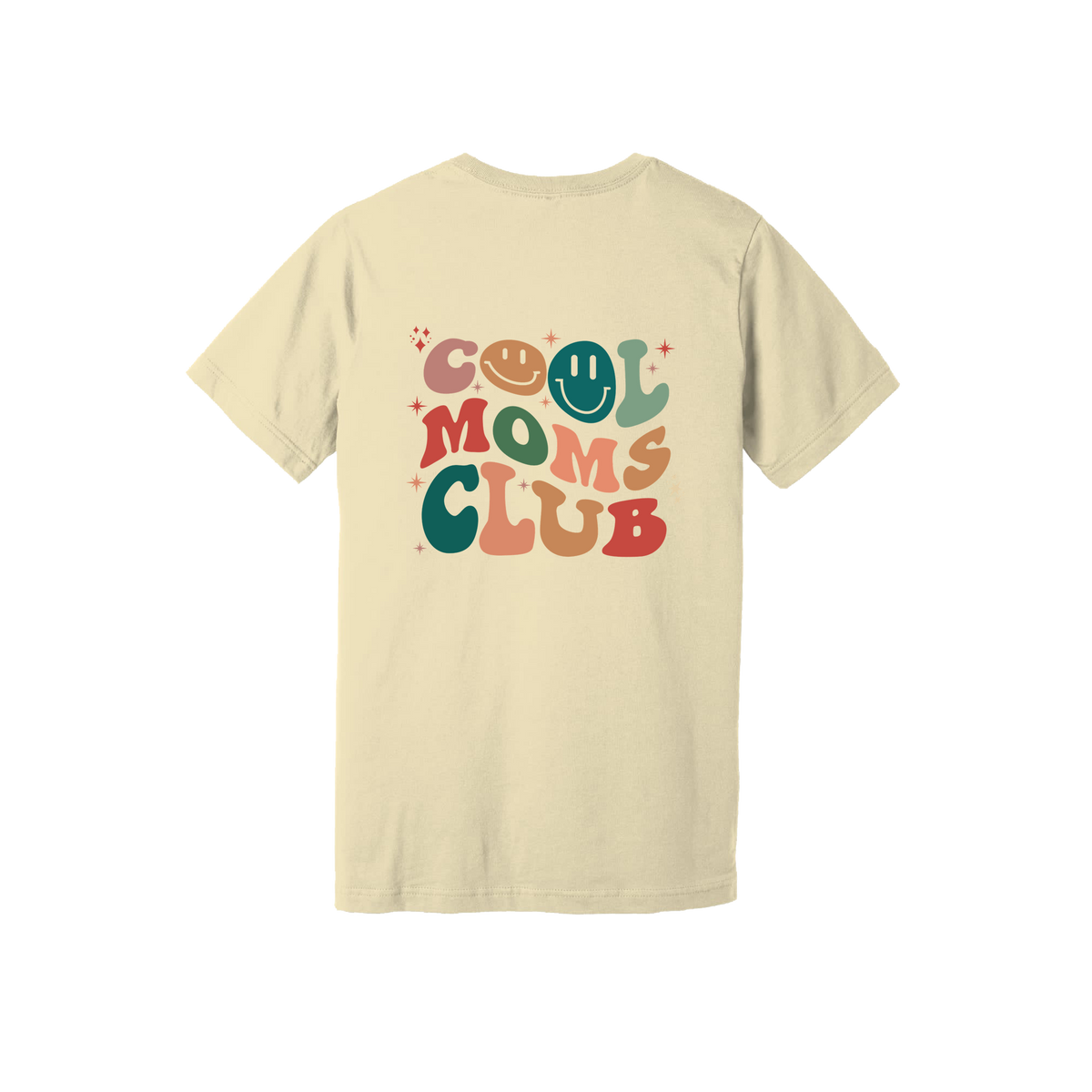 Cool Moms Club Apparel — tan adult-tee back
