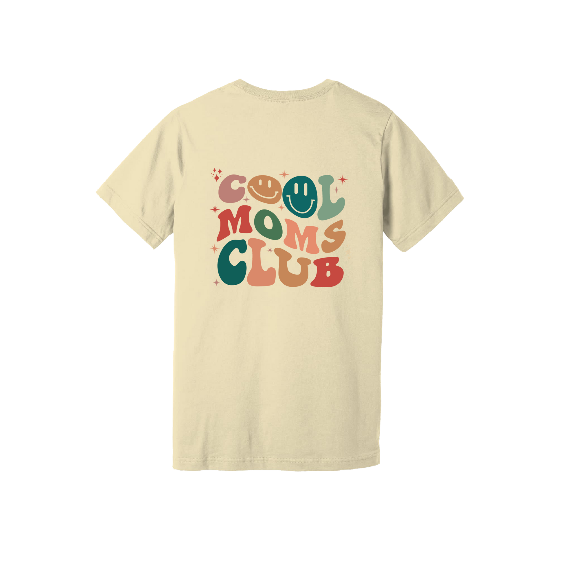 Cool Moms Club Apparel — tan adult-tee back