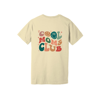 Cool Moms Club Apparel — tan adult-tee back