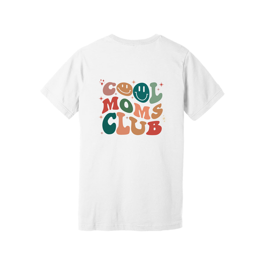 Cool Moms Club Apparel — white adult-tee back