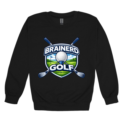 Brainerd Golf Apparel — black adult-crewneck front