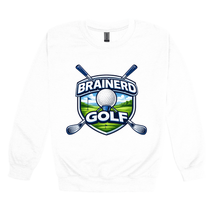 Brainerd Golf Apparel - white adult-crewneck front