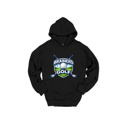 Brainerd Golf Apparel — black adult-hoodie front