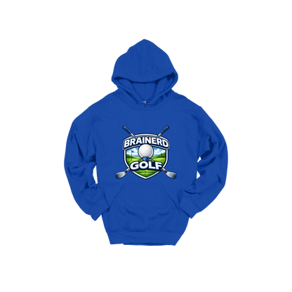 Brainerd Golf Apparel — blue adult-hoodie front