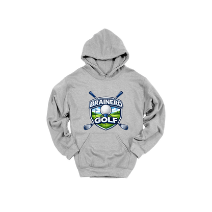 Brainerd Golf Apparel — gray adult-hoodie front