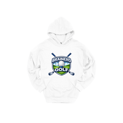 Brainerd Golf Apparel - white adult-hoodie front
