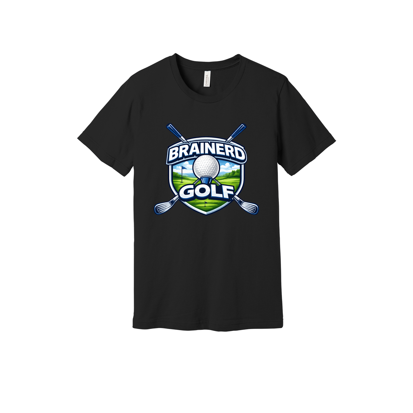 Brainerd Golf Apparel — black adult-tee front