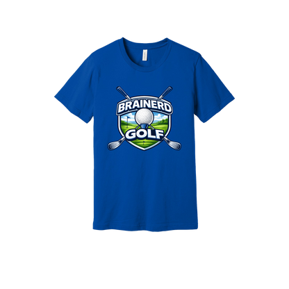 Brainerd Golf Apparel — blue adult-tee front