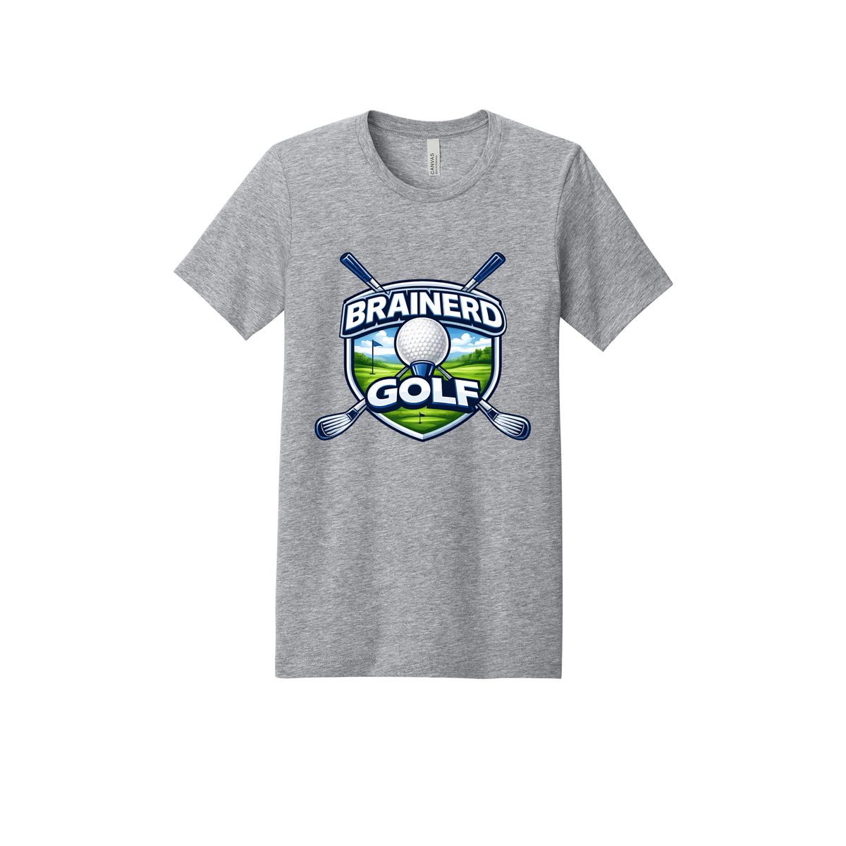 Brainerd Golf Apparel — gray adult-tee front